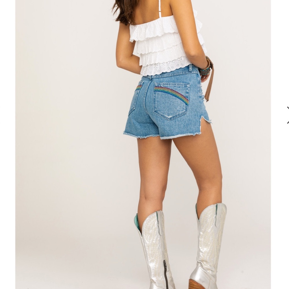 Show Me Your Mumu Arizona Delta High Waisted Shorts
